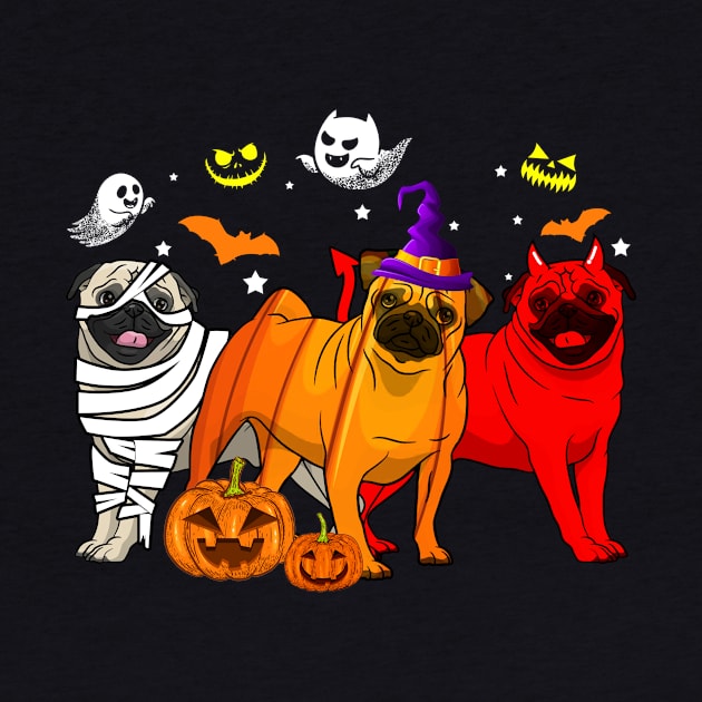 Funny Pug Halloween Costume Gift by Bensonn